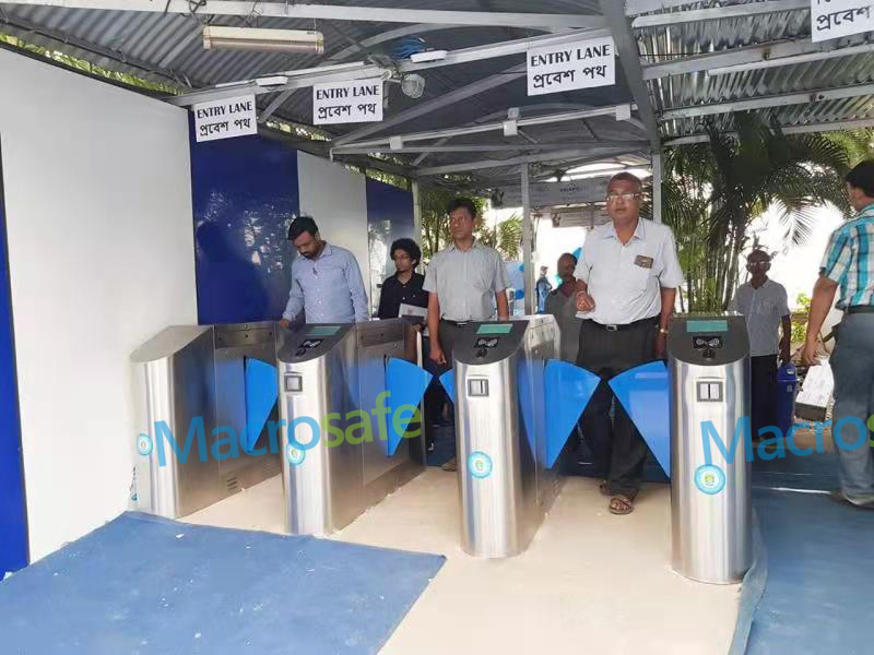 Flap Barrier Gates Project in India station